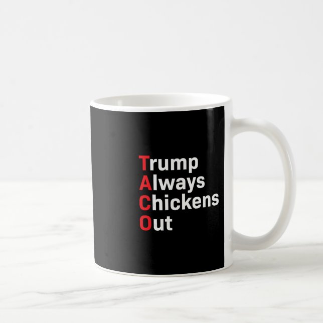 Lustiger Taco Trump kneift immer  Kaffeetasse (Rechts)