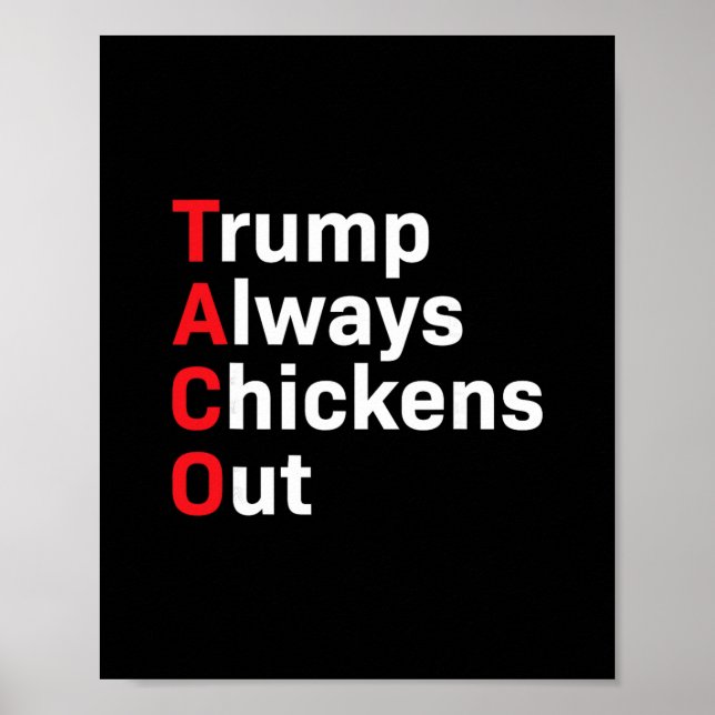 Lustiger Taco Trump kneift immer  Poster (Vorne)