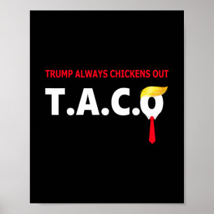 Lustiger Taco Trump kneift immer T.a.c.o 4 Poster