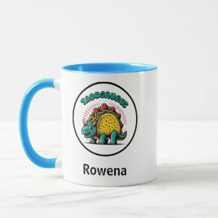 Lustiger Tacosaurus Triceratops Cartoon Tasse
