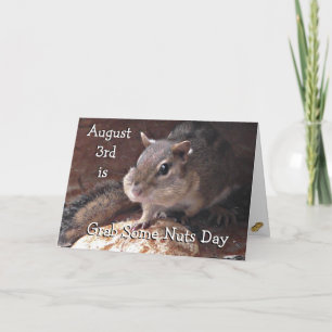 Lustiger Tag zum Nuss-Sammeln Karte