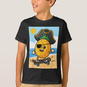 Lustiger Talk Like A Pirate Day - Skateboarding An T-Shirt