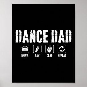 Lustiger Tanz Vater Wettbewerb Stolzer Tanz Vater Poster