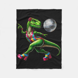 Lustiger tanzender Dinosaurier1  Fleecedecke