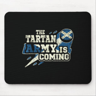 Lustiger Tartan Retro-Schottland Wird Kommen Fußba Mousepad