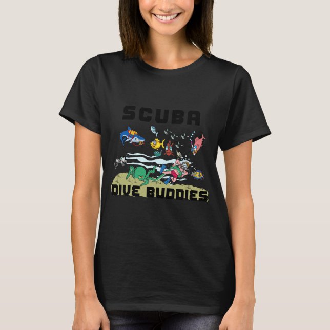Lustiger Tauchbuddy  T-Shirt (Vorderseite)
