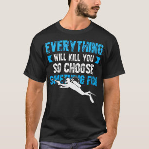 Lustiger Tauchsport-Spruch Männer Frauen Freedivin T-Shirt