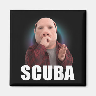 Lustiger Tauchtanz-Meme Schwein Mann Meme Brainrot Magnet