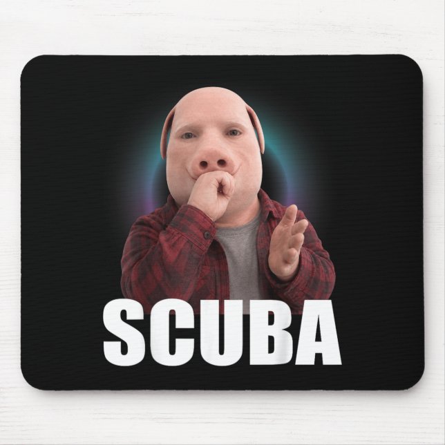 Lustiger Tauchtanz-Meme Schwein Mann Meme Brainrot Mousepad (Vorne)