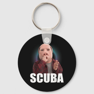 Lustiger Tauchtanz-Meme Schwein Mann Meme Brainrot Schlüsselanhänger