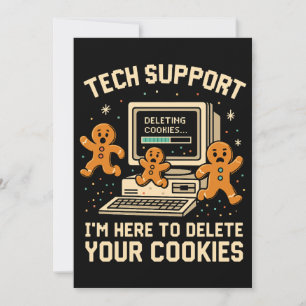 Lustiger Tech-Support löscht Cookies Dankeskarte