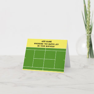 Lustiger Tennis-Geburtstag Karte