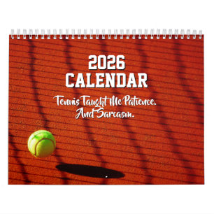 Lustiger Tennis-Kalender 2026 für Spieler Trainer  Kalender