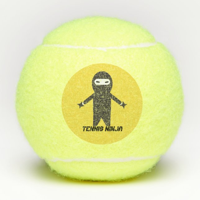Lustiger Tennis Ninja Spielball Tennisbälle (Vorderseite)