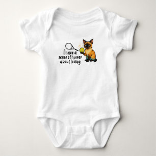 Lustiger Tennisspruch für Katzenliebhaber Baby Strampler