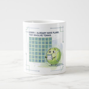 Lustiger Tennisspruch für Tennisspieler Jumbo-Tasse
