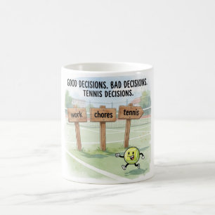 Lustiger Tennisspruch für Tennisspieler Kaffeetasse