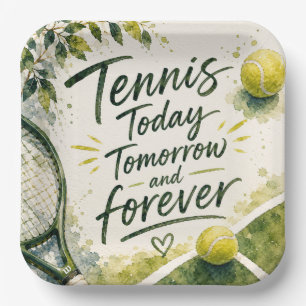 Lustiger Tennisspruch für Tennisthemen-Party für S Pappteller