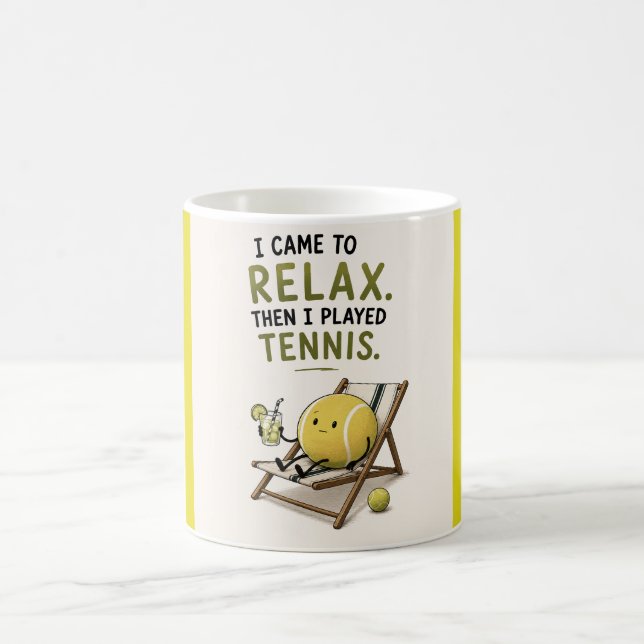 Lustiger Tennisspruch Kaffeetasse (Mittel)
