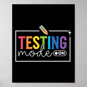 Lustiger Testmodus am Tag des Testens Motivations- Poster