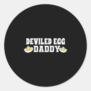 Lustiger Teufelsei-Daddy Thanksgiving Runder Aufkleber