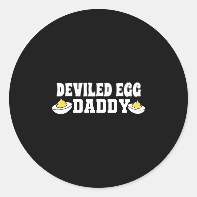 Lustiger Teufelsei-Daddy Thanksgiving Runder Aufkleber (Vorderseite)