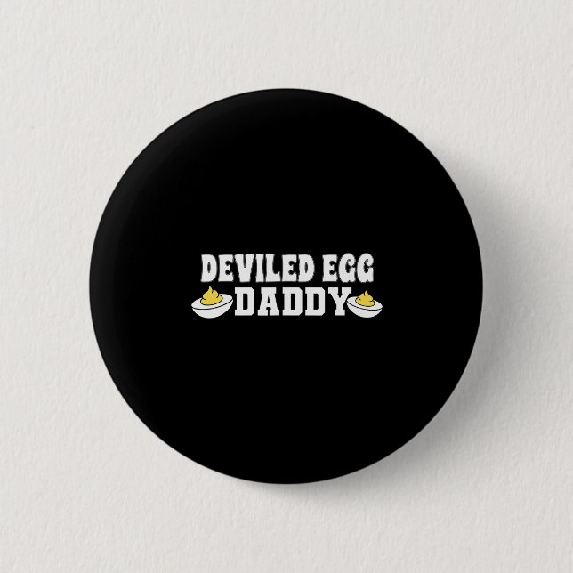 Lustiger Teufelsei-Papa Thanksgiving  Button (Vorderseite)