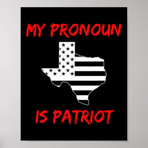 Lustiger texanischer Republikaner Mein Pronomen Is Poster