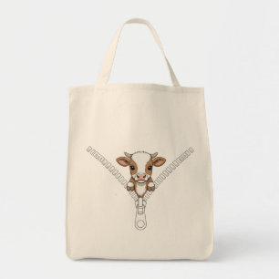 Lustiger Texas-Longhorn-Kalb-Blick Tragetasche