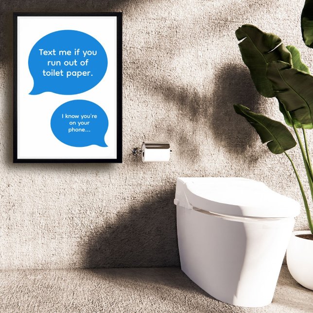 Lustiger Text-Badezimmer Poster (Von Creator hochgeladen)