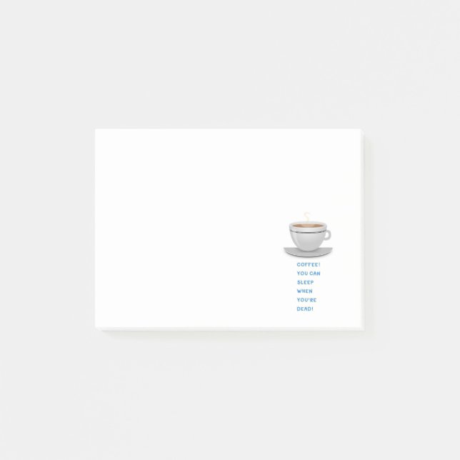 Lustiger Text des Kaffees Post-it Klebezettel (Vorderseite)