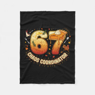 Lustiger Thanksgiving-Chaos-Koordinator 67 Meme He Fleecedecke