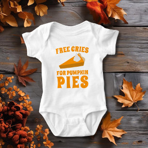 Lustiger Thanksgiving-Kürbiskuchen-Baby-Bodysuit Baby Strampler