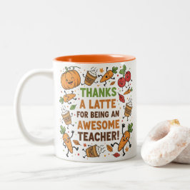 Lustiger Thanksgiving-Lehrer-Dankeschön-Becher Zweifarbige Tasse