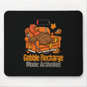 Lustiger Thanksgiving Truthahn Gackermodus aktivie Mousepad