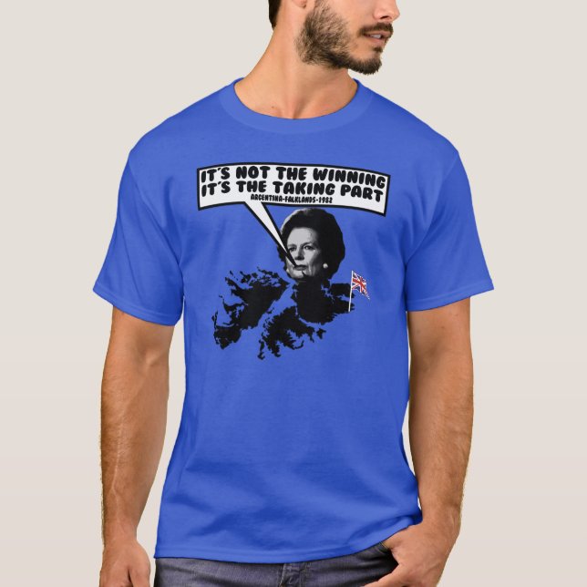Lustiger Thatcher Falkland T-Shirt (Vorderseite)