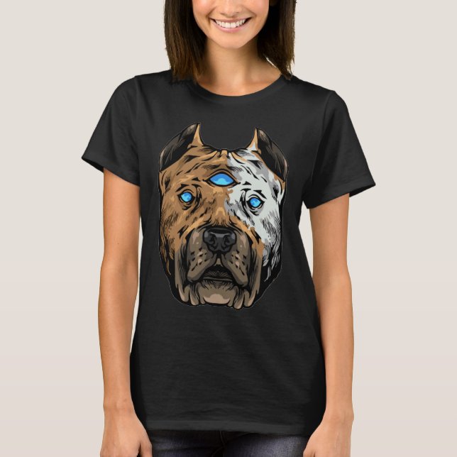 Lustiger Third Eye Chakra Pit Bull Hundebesitzer   T-Shirt (Vorderseite)