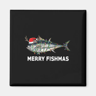 Lustiger Thunfisch Weihnachten Santa Claus Xmas Fi Magnet
