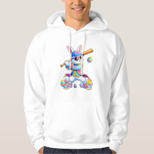 Lustiger Tie Dye Kaninchen Baseball Osterhase Männ Hoodie