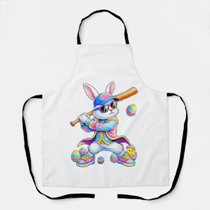 Lustiger Tie Dye Kaninchen Baseball Osterhase Männ Schürze