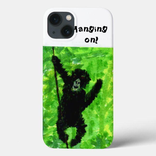 Lustiger Tierkunst-Affe-Gorilla Case-Mate iPhone Hülle (Rückseite)