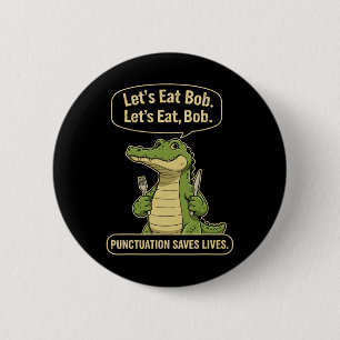 Lustiger Tiger, lasst uns Interpunktion essen, ret Button