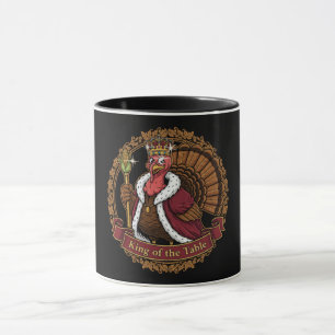 Lustiger "Tischkönig" Thanksgiving-Truthahn Tasse