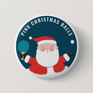 Lustiger Tischtennis-Weihnachtsstrumpf-Füller Button