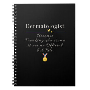 Lustiger Titel für Dermatologen Notizblock