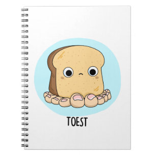 Lustiger Toast mit Zehen Wortspiel Notizblock