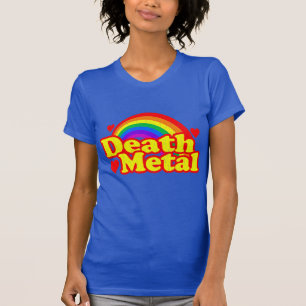 Lustiger Todesmetallregenbogen (beunruhigter T-Shirt