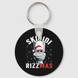 Lustiger Toiletten-Weihnachtsmann Skibidi Rizzmas  Schlüsselanhänger
