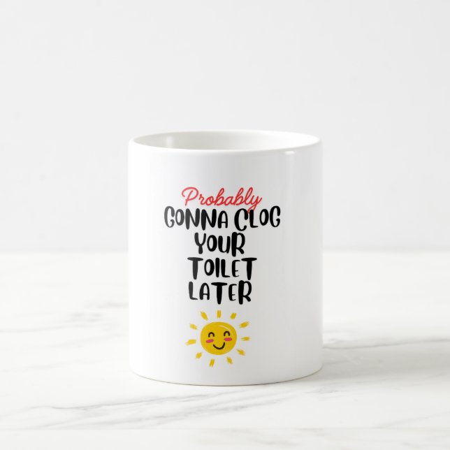 Lustiger Toilettenstopfer  Kaffeetasse (Mittel)