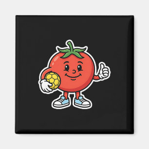 Lustiger Tomaten-Fußballspieler Süßer Sportcharakt Magnet
